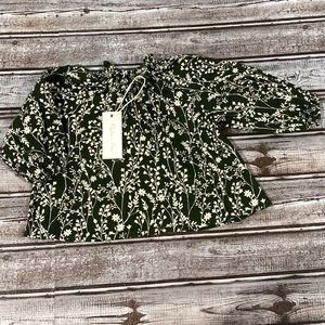 Rylee and Cru Audrey Forest Vines Blouse 3-6m new with tags